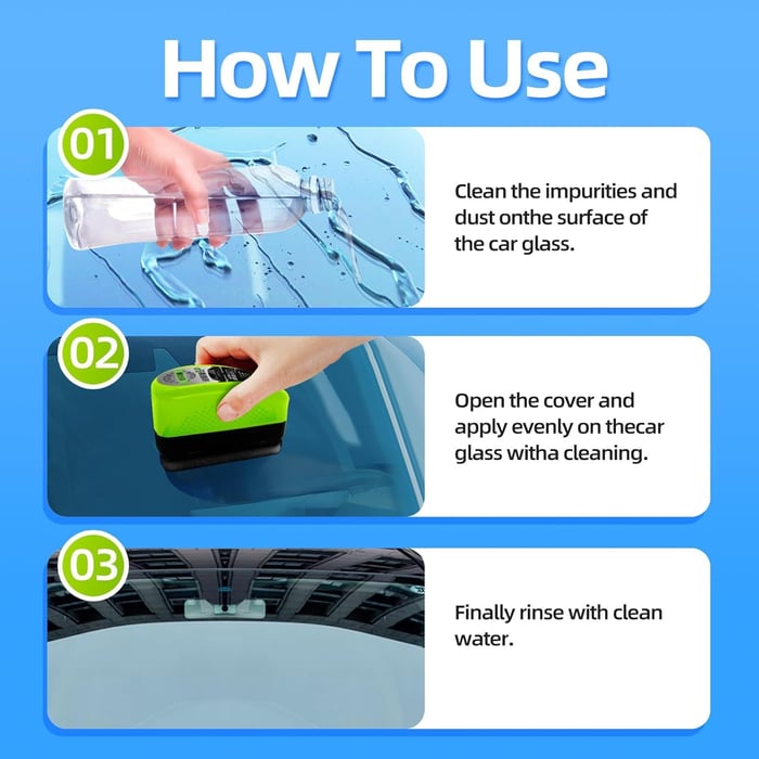 Car Windshield Cleaning Brush with 150 ml in filled solution for Glasses