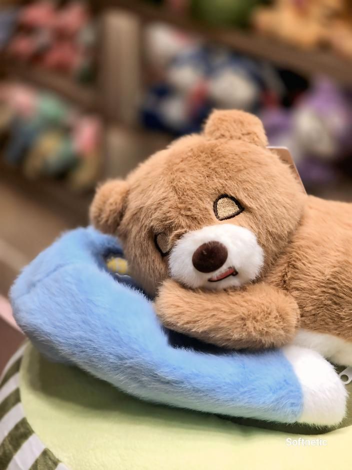 Sleeping Breathing Bear with Music (30cm)